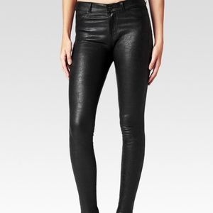 PAIGE Hoxton Pant- Black Stretch Leather